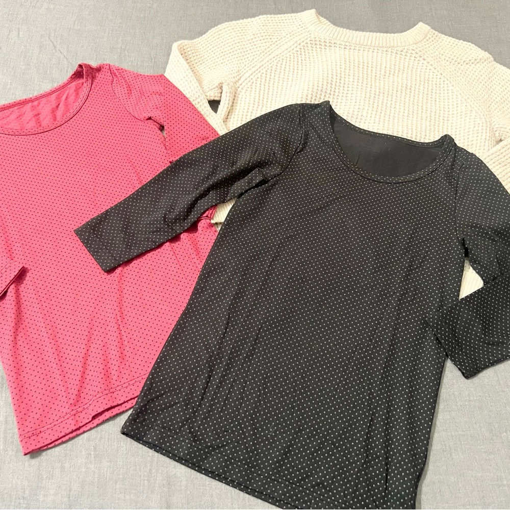 Uniqlo 2 heat-tech & Cotton sweater 3pc set